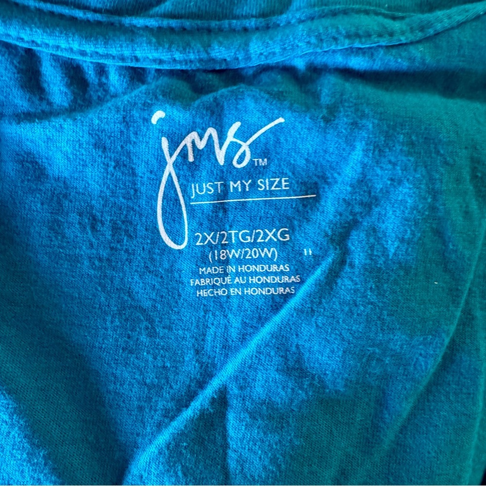 1 set of 2 Just My Size long sleeve 100% cotton tees 2X - Picture 3 of 9